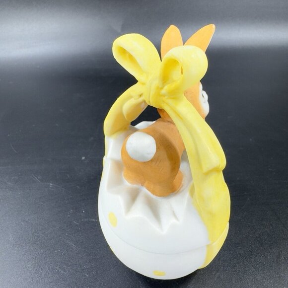 Porcelain Easter Trinket Box Painted Bunny on Easter Egg Trinket Dish Box Lego - Picture 13 of 14